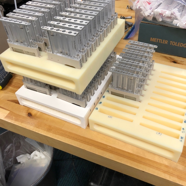 Cartridges that hold the water sample for both real-time processing, as well as an archive sample for further analysis back in the lab.